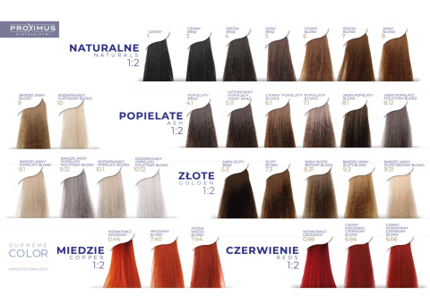 Proximus Supreme Color Nanotechnology – profesjonalna farba do włosów z kwasem hialuronowym, 100ml Proximus Supreme Color Nanotechnology – profesjonalna farba do włosów z kwasem hialuronowym, 100ml