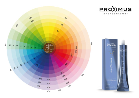 Proximus Supreme Color Nanotechnology – profesjonalna farba do włosów z kwasem hialuronowym, 100ml Proximus Supreme Color Nanotechnology – profesjonalna farba do włosów z kwasem hialuronowym, 100ml
